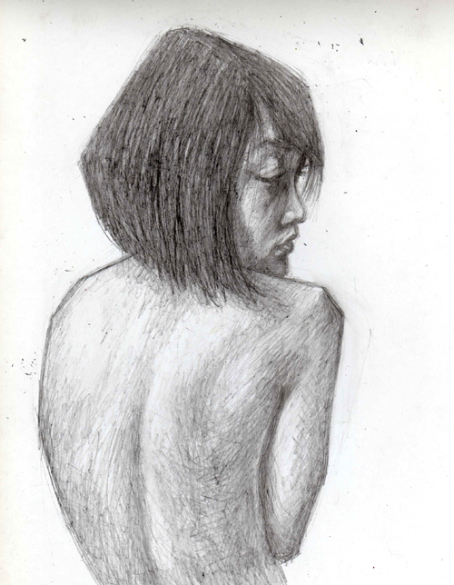 500x644 Korean Girl Sketch By Gabrio76 - Korean Girl Sketch