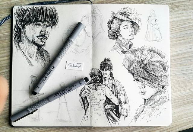 640x437 Kudo Hina Amp Goo Dongmae. . In Progress . - Korean Sketch