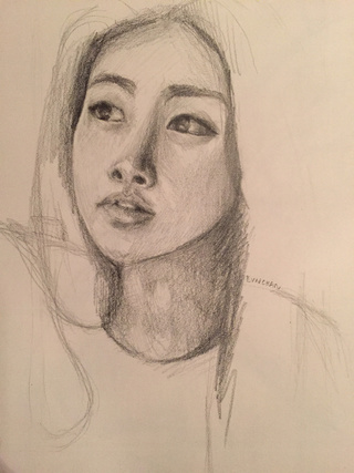 320x427 Sketching, This Is Kang Sora, My Favorite Korean Actress. - Korean Sketch