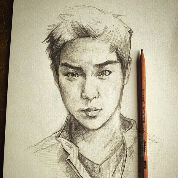 600x600 Korean Boy Sketch By Jezone - Korean Sketch