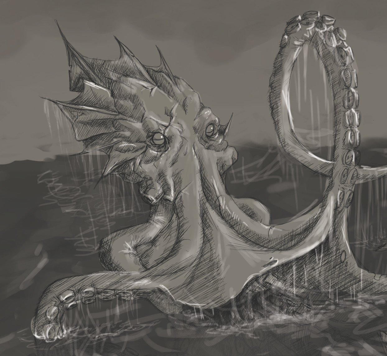 1244x1144 Roberto Rayas - Kraken Sketch