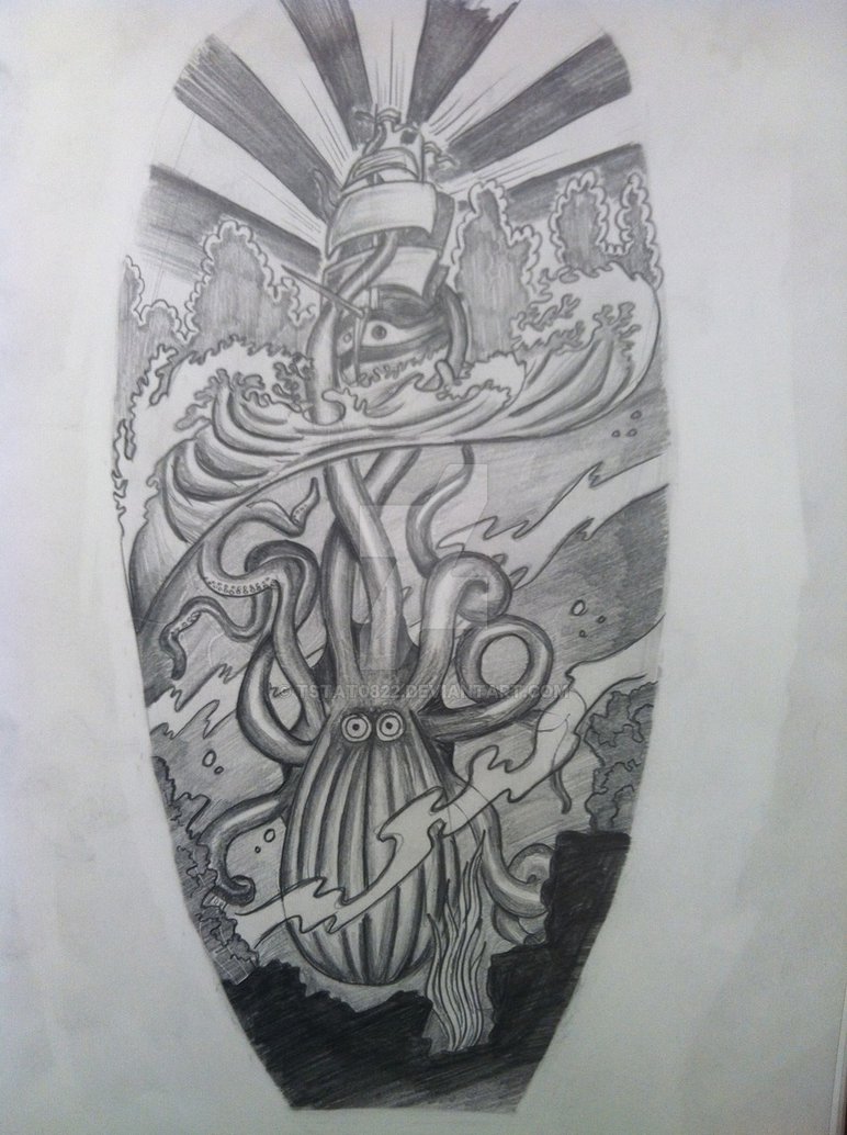 772x1034 The Kraken Sketch By Tstat0822 - Kraken Sketch