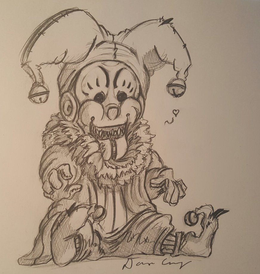 872x916 Jester Monster Toy - Krampus Sketch