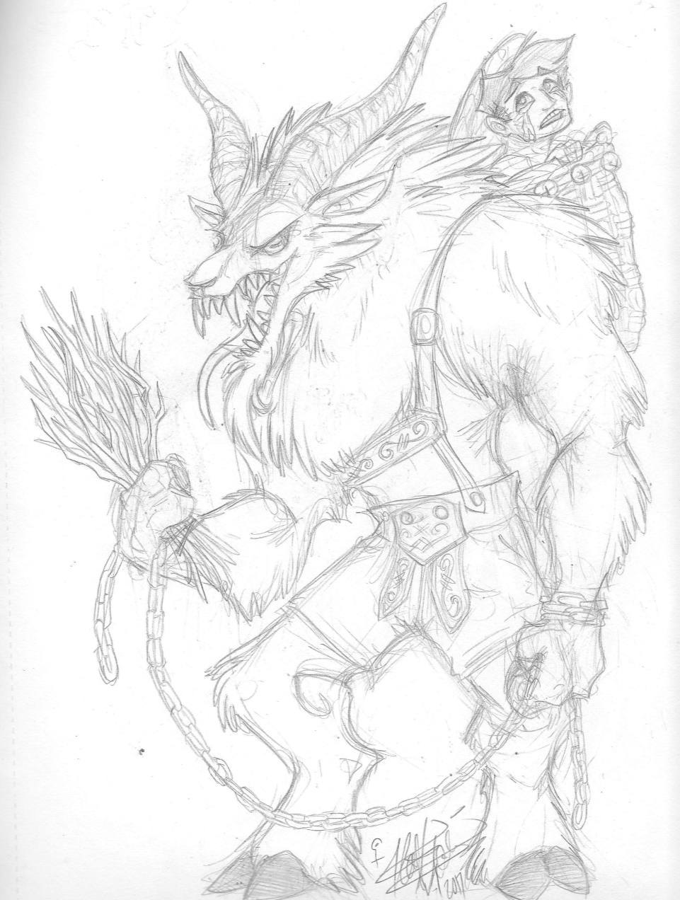 961x1272 Krampus (Sketch) By Kathecoyote - Krampus Sketch