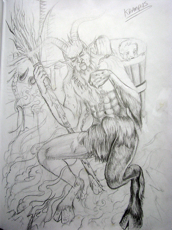 600x800 Krampus Sketch Krampus Sketch For A Book I Am Doing. Krampus - Krampus Sketch