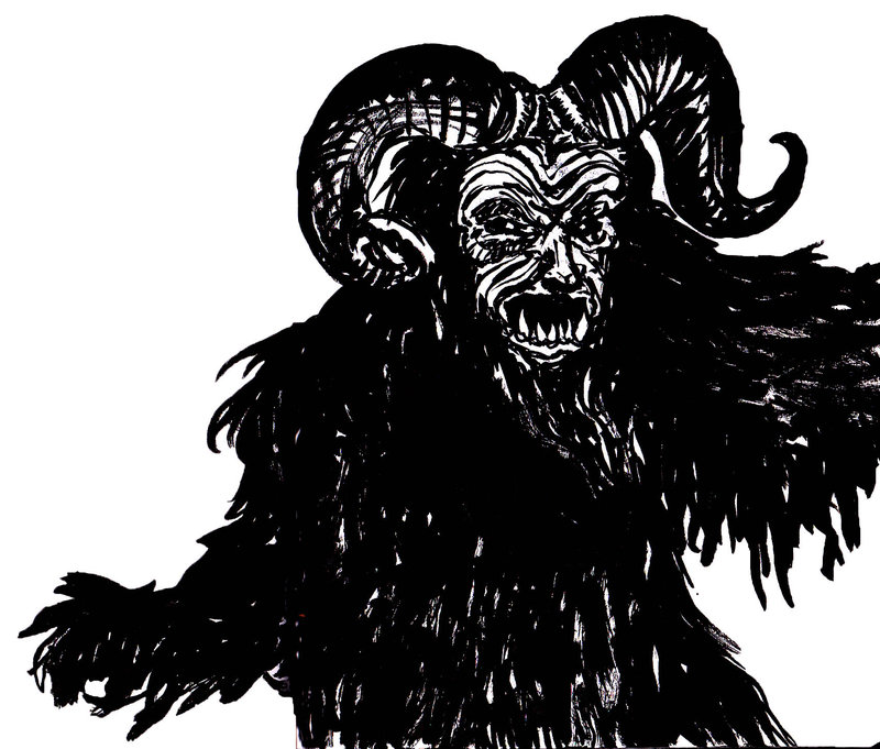 Krampus Sketch at PaintingValley.com | Explore collection of Krampus Sketch