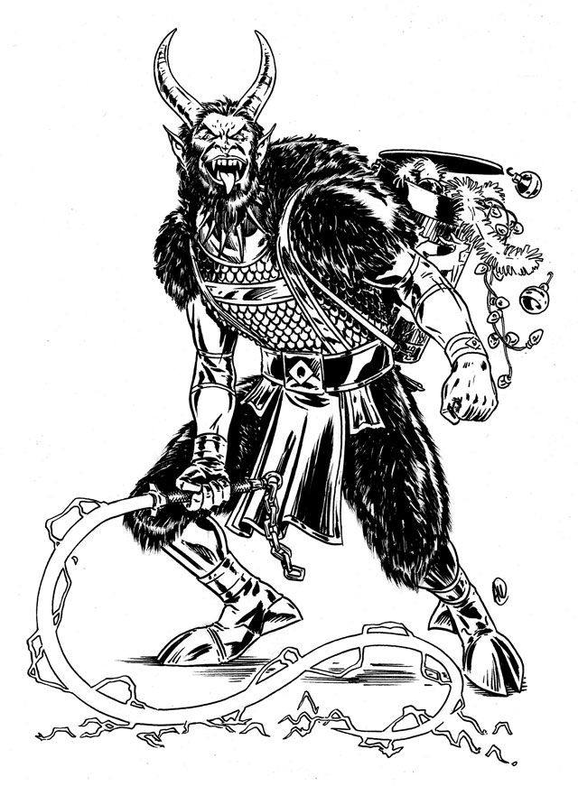 640x871 Krampus Drawing - Krampus Sketch