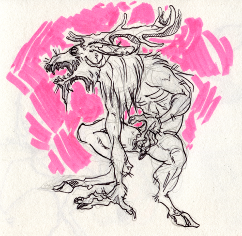 500x488 Krampus Sketch Tumblr - Krampus Sketch