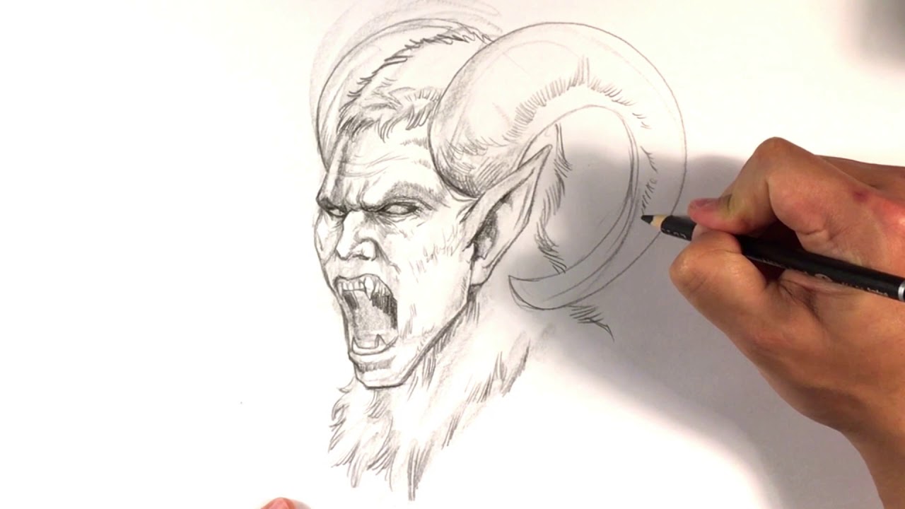1280x720 How To Draw Krampus - Krampus Sketch