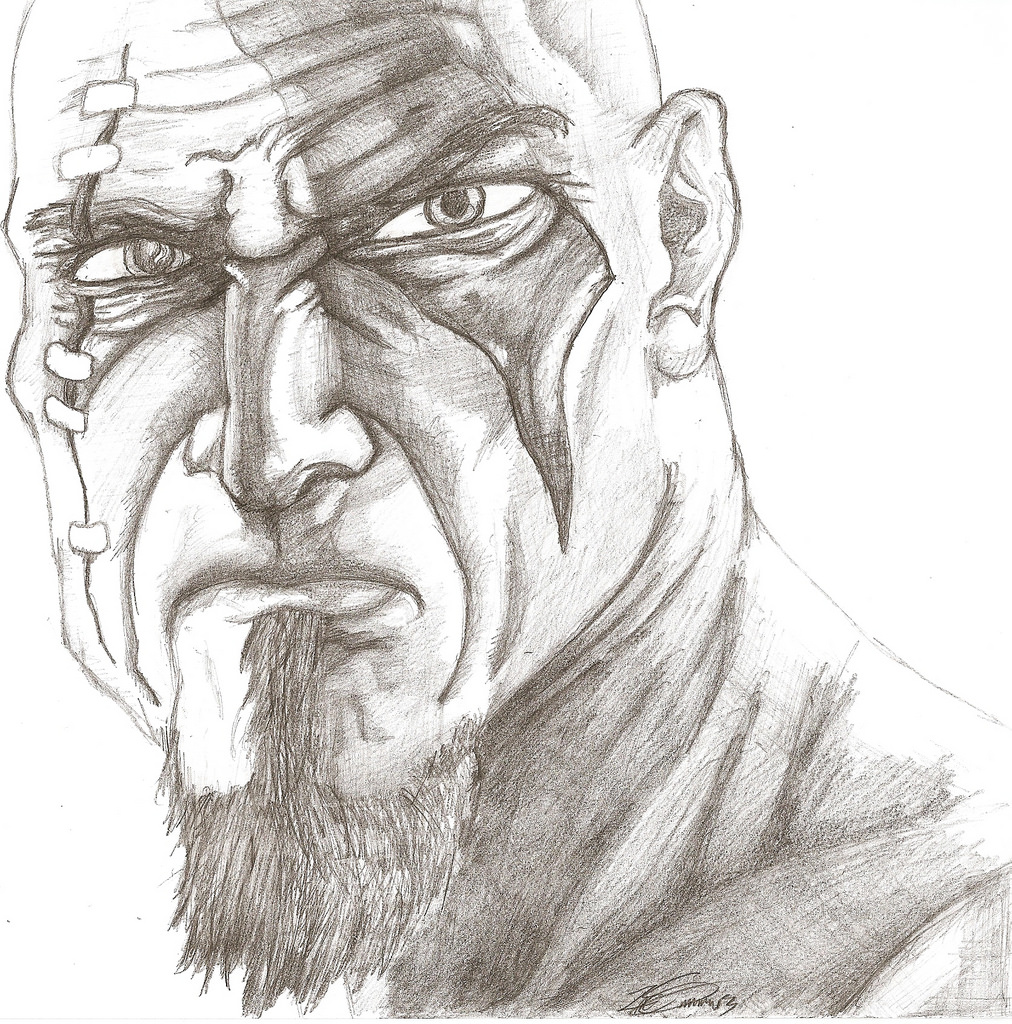 1012x1024 Kratos Kratos From The Video Game God Of War Zephyrsoccer - Kratos Sketch