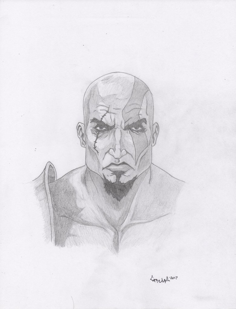 Kratos Sketch at PaintingValley.com | Explore collection of Kratos Sketch