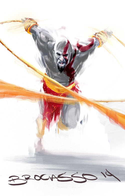 500x781 Brocasso Harris - Kratos Sketch