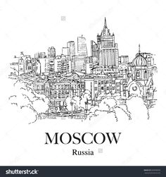 236x251 Vector Sketch Of The Moscow Kremlin, Russia - Kremlin Sketch
