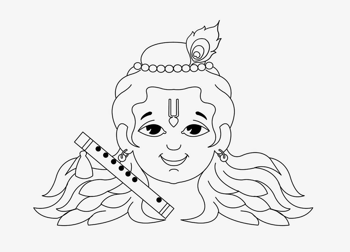 Little Krishna Drawing Colour