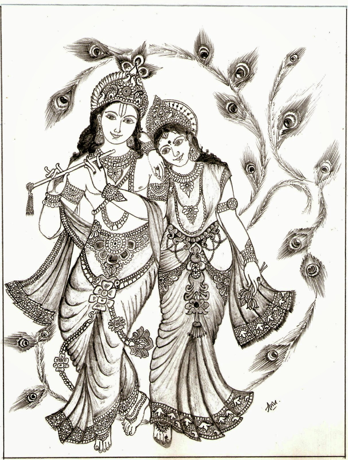 Simple Lord Krishna Pencil Sketch Easy Drawing Of Lord Krishna Face