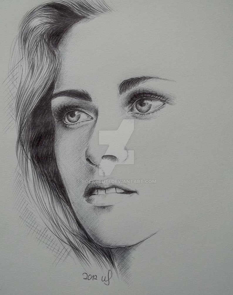 794x1006 Kristen Stewart By Pocketuti - Kristen Stewart Sketch