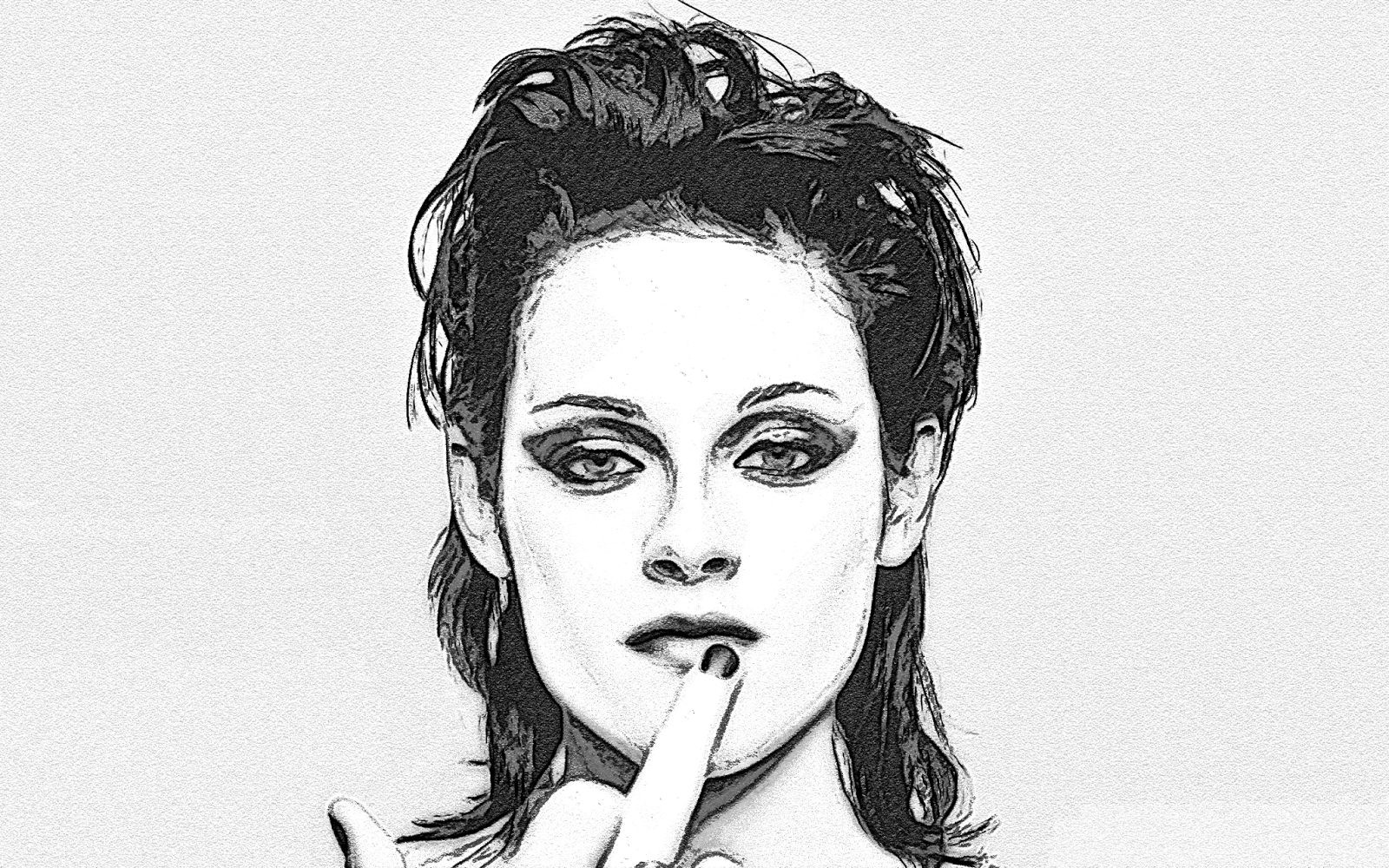 1600x1000 Kristen Stewart Pencil Sketch ~ Fiverr Vishal - Kristen Stewart Sketch