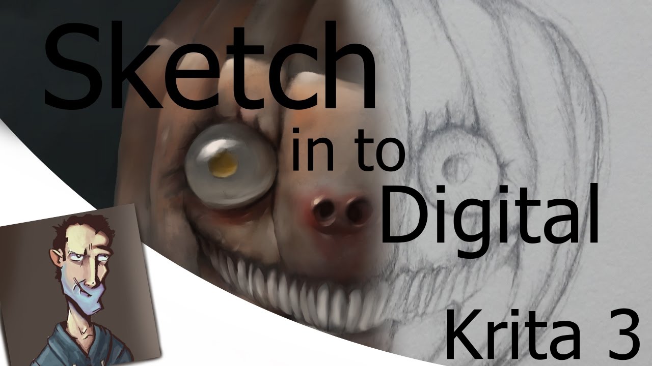 1280x720 How To Turn Pencil Sketch In To Digital Painting In Krita 3 - Krita Sketch