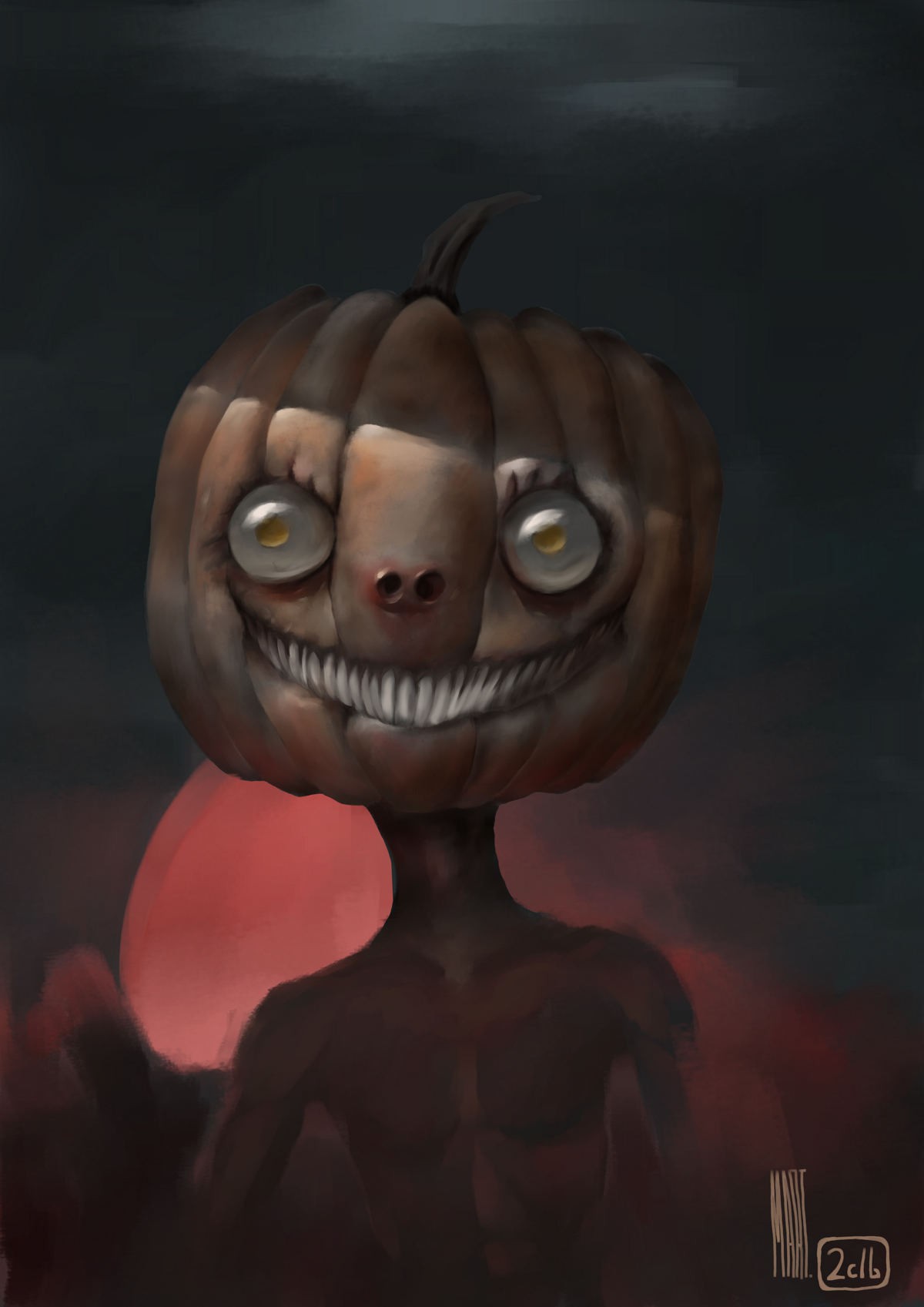 1200x1697 Pumpkin Boy - Krita Sketch