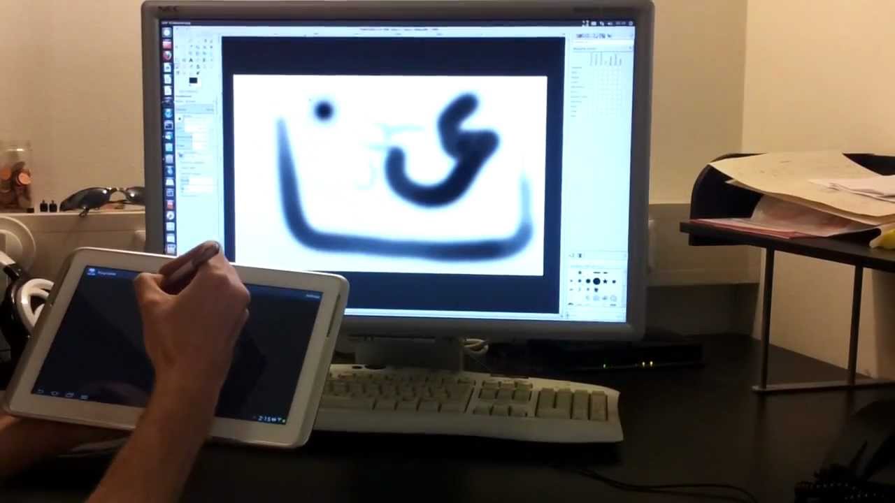 1280x720 Using An Android Tablet To Paint In Gimp [Like A Real Graphics - Krita Sketch Android