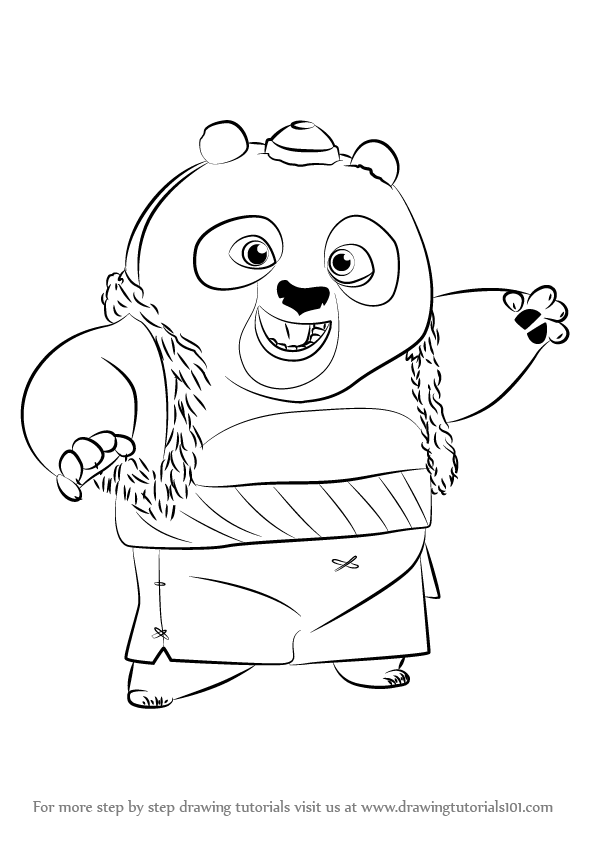 Kung Fu Panda Sketch At Paintingvalley Com Explore Collection Of