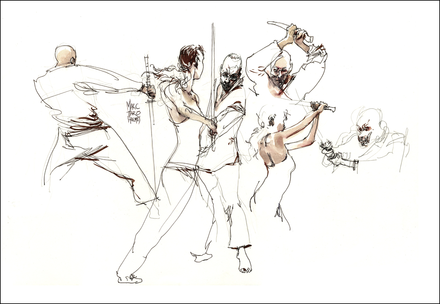 1400x966 Kung Fu Fighting Fast As Lightning Citizen Sketcher - Kung Fu Sketch