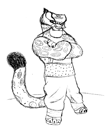 371x466 Kung Fu Panda Images Quick Sketch Of Tai Lung Wallpaper And - Kung Fu Sketch