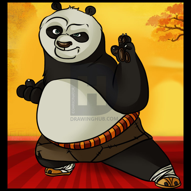 765x765 How To Draw Kung Fu Panda, Step By Step, Drawing Guide, By - Kung Fu Sketch