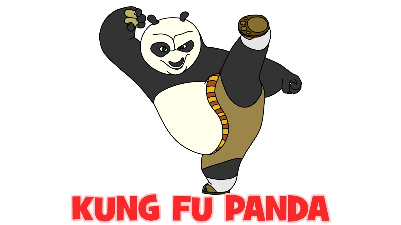 1280x720 How To Draw Kung Fu Panda Step By Step Easy Drawing For Beginners - Kung Fu Sketch
