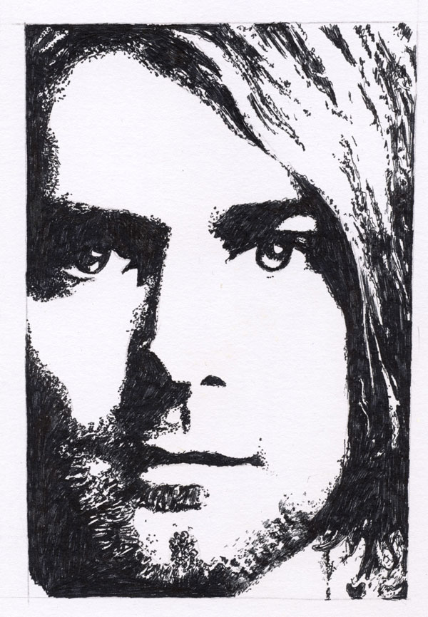 600x866 Kurt Cobain Sketch Sketches - Kurt Cobain Sketch