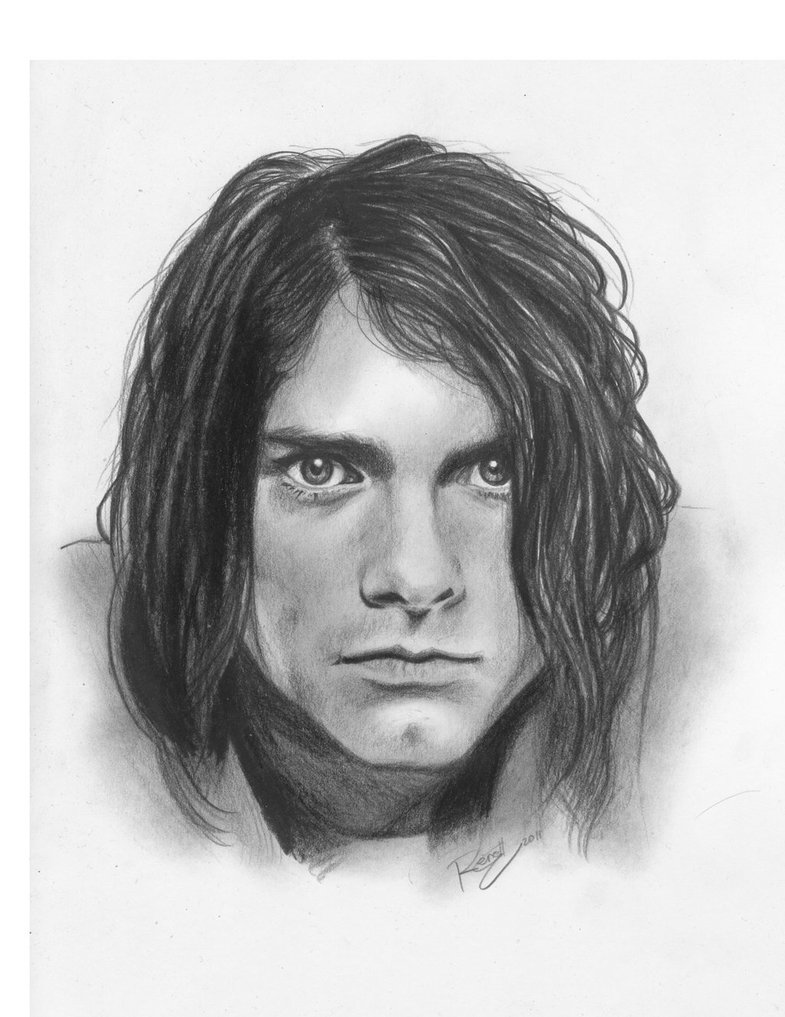 785x1017 Kurt Cobain Sketch By Renescar - Kurt Cobain Sketch