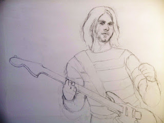 320x240 Kurt Cobain Of Nirvana Sketch - Kurt Cobain Sketch
