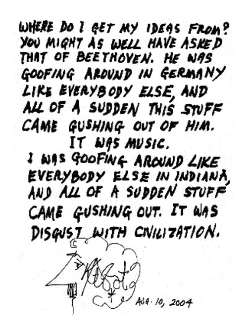 499x666 So It Went Now And Then Ourmaninboston - Kurt Vonnegut Sketches