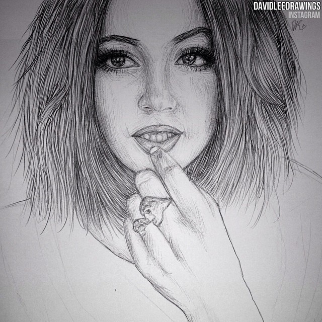 640x640 Kylie Jenner (Done With Ballpoint Pen) By Davidleedrawings On - Kylie Jenner Sketch