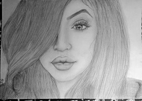 500x355 Drawing Kylie Jenner - Kylie Jenner Sketch