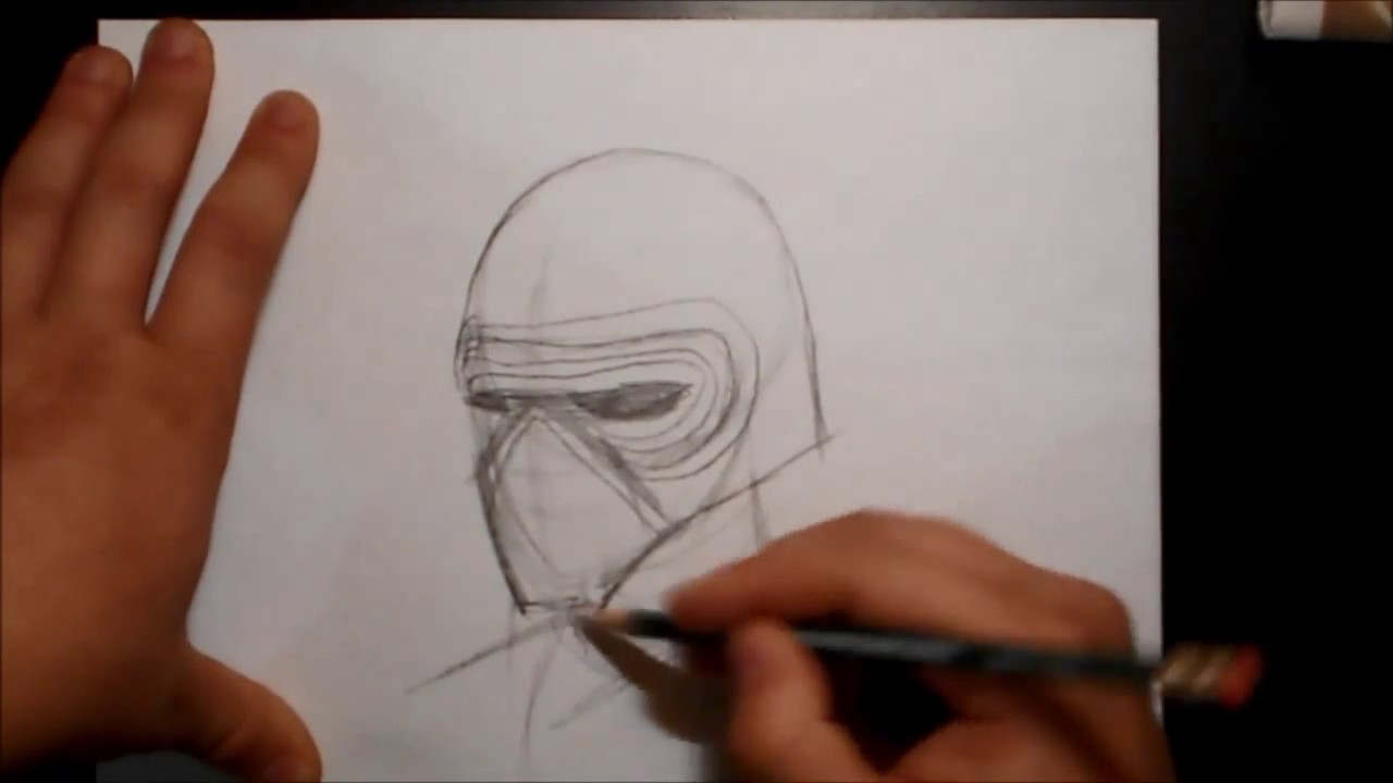 1280x720 Kylo Ren Sketch Tutorial - Kylo Ren Sketch
