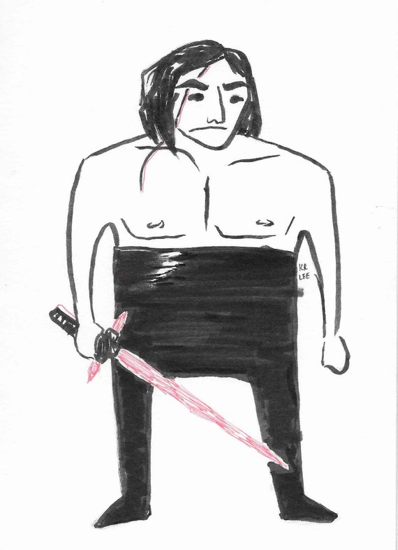 570x787 Kylo Ren Sketch Etsy - Kylo Ren Sketch