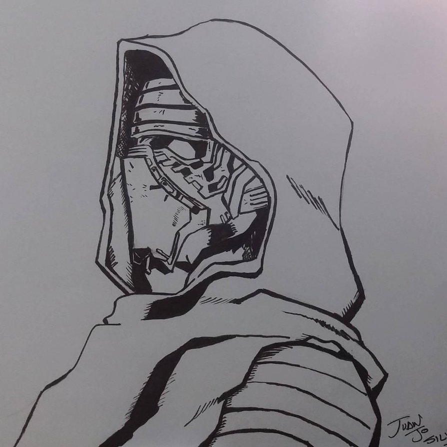 894x894 Kylo Ren Sketch By Juanjosilva - Kylo Ren Sketch