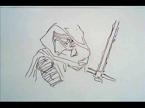 480x360 Kylo Ren Drawing (Star Wars The Force Awakens) - Kylo Ren Sketch