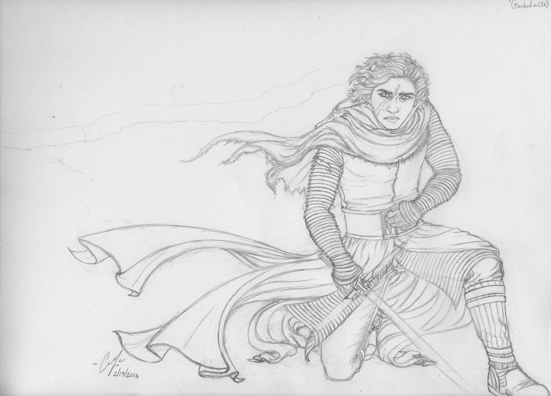 1920x1380 Chloe Maine - Kylo Ren Sketch