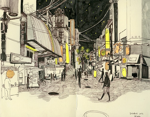 600x468 Kyoto Sketches On Behance - Kyoto Sketch