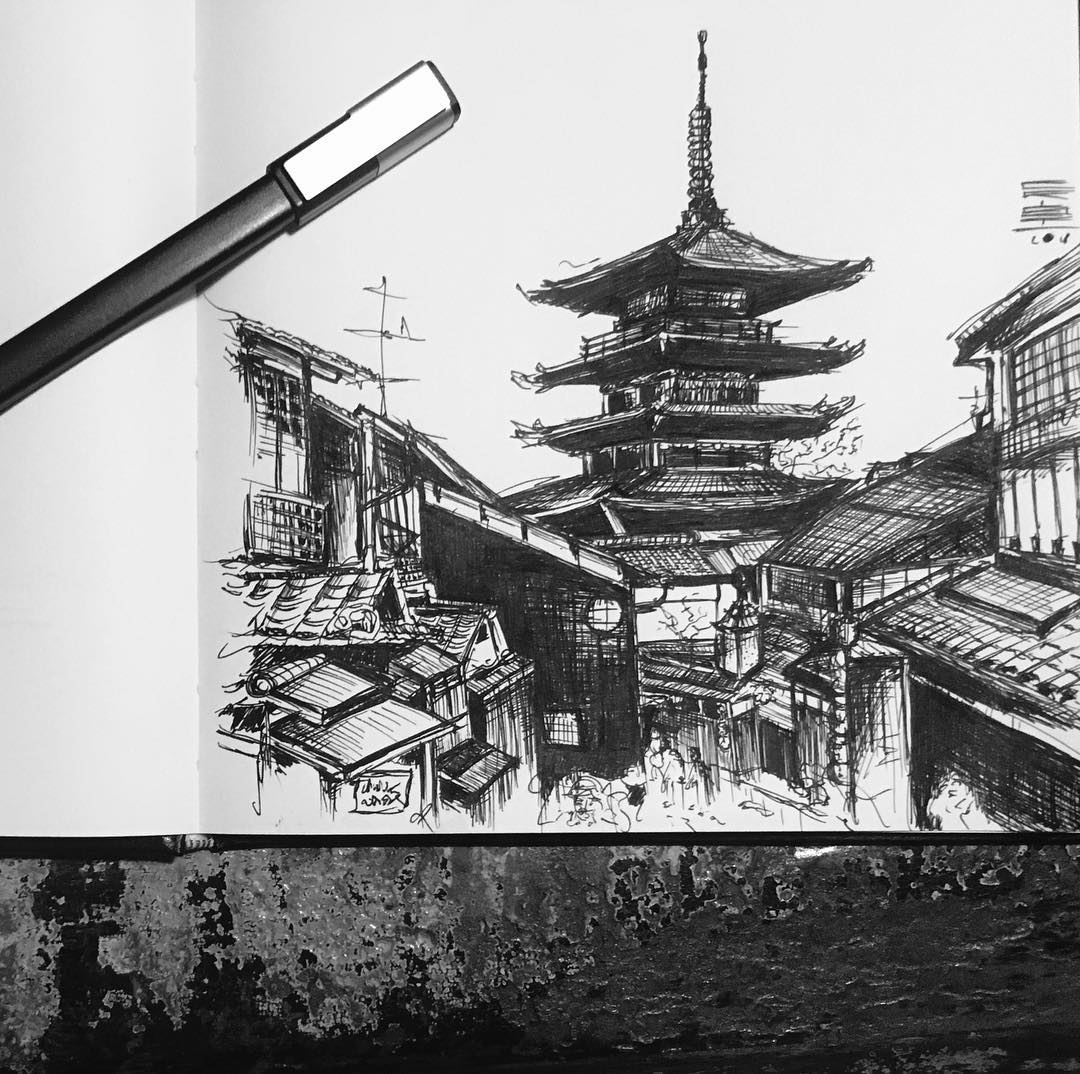 1080x1074 Crist - Kyoto Sketch