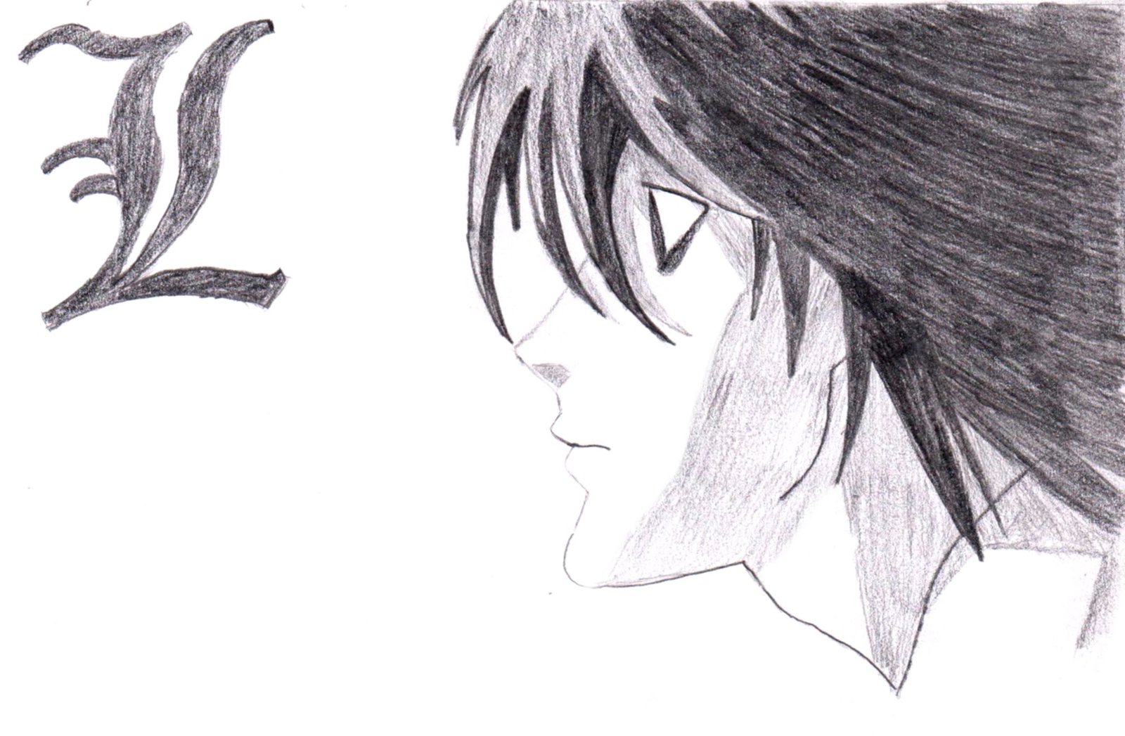 1600x1047 Sketch L Ryuzaki By Ootrishoo - L Sketch