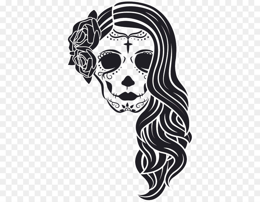 900x700 La Calavera Catrina Decorative Arts Skull - La Catrina Sketch