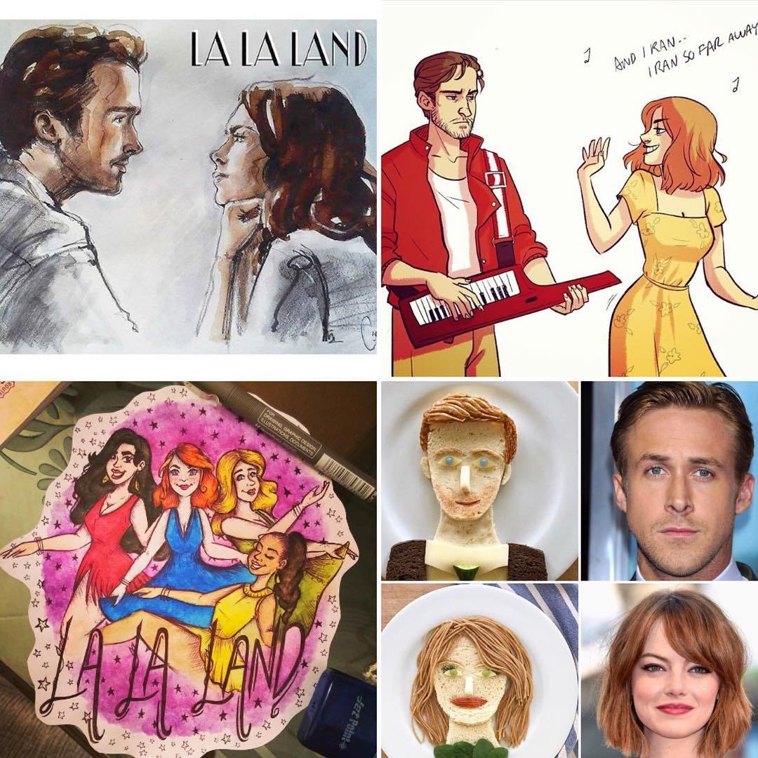 1080x1080 This La La Land Fan Art Is Spot On Glitter Magazine - La La Land Sketch
