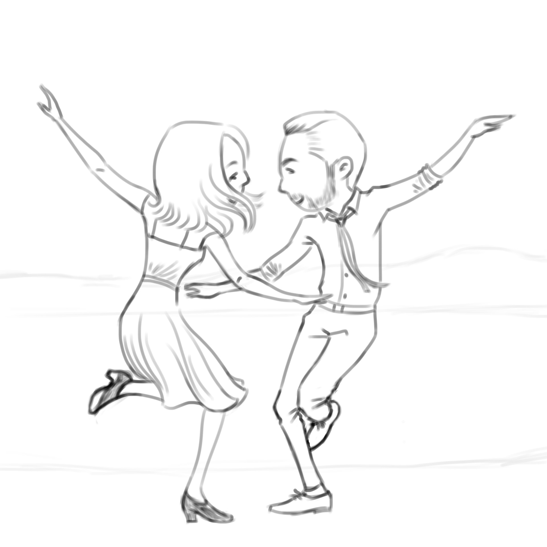 1920x1920 Artstation - La La Land Sketch