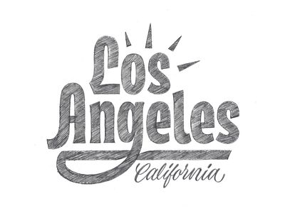 400x300 Los Angeles Sketch Type Amp Design Sketches, Los - La Sketch