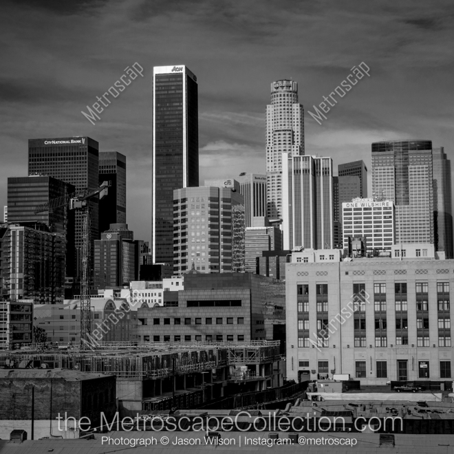 660x660 Los Angeles Black And White Skyline And Cityscape Limited Edition - La Skyline Sketch