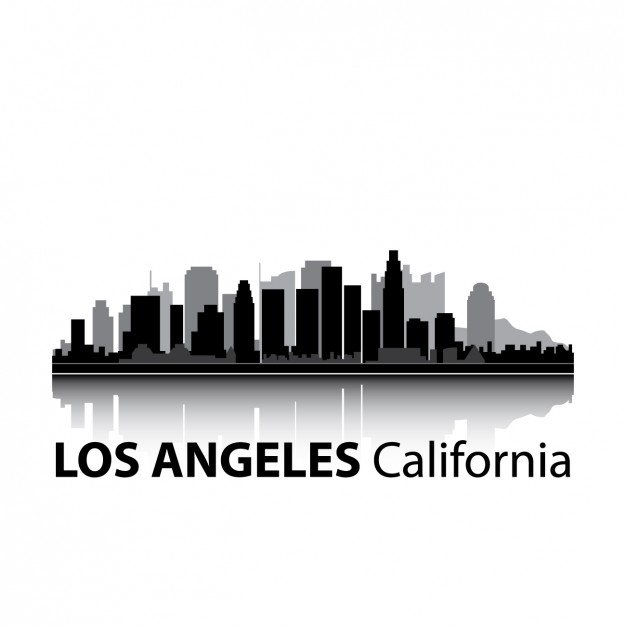 626x626 Los Angeles Skyline Design Vector Free Download - La Skyline Sketch