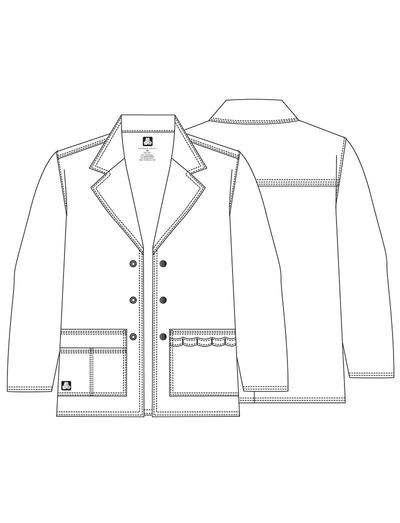 400x523 Adar Pop Stretch Mens 31in Snap Front Lab Coat - Lab Coat Sketch